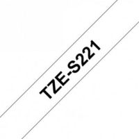 קלטת שחור על לבן 9 מ"מ מקורי Brother TZES221  למינציה דביק חזק