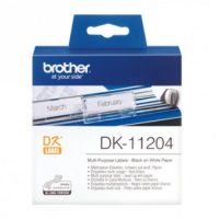 גליל תוויות מקורי 17x54 מ"מ שחור על לבן  DK-11204 Brother