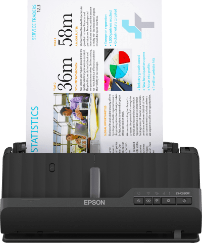 סורק קומפקטי EPSON WorkForce ES-C320W