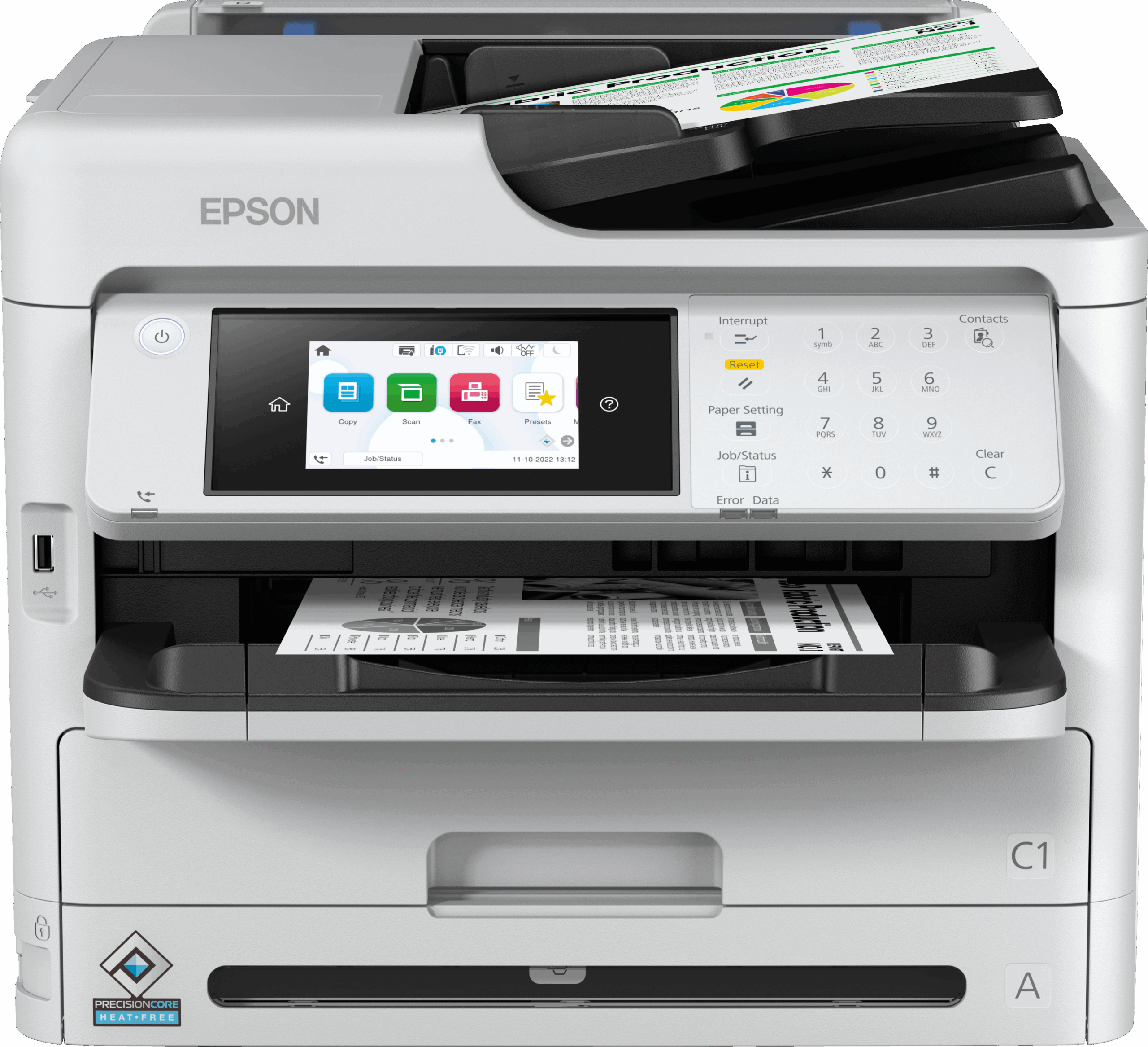 מדפסת הזרקת דיו שחור לבן משולבת Epson WF-M5899DWF