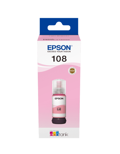 סט 6 בקבוקי דיו מקורי אפסון EPSON ‎108 EcoTank