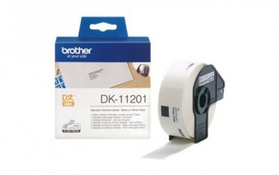 גליל תוויות מקורי 29x90 מ"מ שחור על לבן  DK-11201 Brother גליל תוויות מקורי 29x90 מ"מ שחור על לבן  DK-11201 Brother