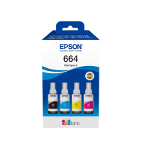 סט 4 בקבוקי דיו 664 מקוריים אפסון 70 מ"ל Epson