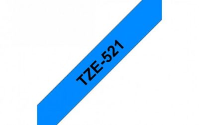 קלטת שחור על כחול 9 מ"מ מקורי Brother TZE521 למינציה דביק סטנדרטי קלטת שחור על כחול 9 מ"מ מקורי Brother TZE521 למינציה דביק סטנדרטי