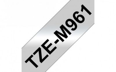 קלטת שחור על כסף מט 36 מ"מ מקורי Brother TZE M961 למינציה דביק סטנדרטי קלטת שחור על כסף מט 36 מ"מ מקורי Brother TZE M961 למינציה דביק סטנדרטי