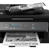 מדפסת משולבת חדשה מתצוגה Epson M200 WorkForce שחור לבן