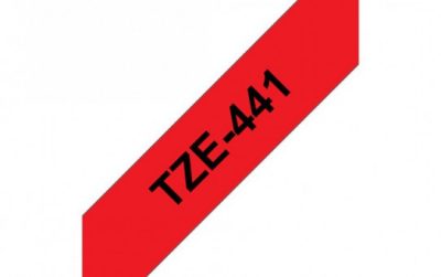 קלטת שחור על אדום 18 מ"מ מקורי Brother TZE441  למינציה דביק סטנדרטי קלטת שחור על אדום 18 מ"מ מקורי Brother TZE441  למינציה דביק סטנדרטי