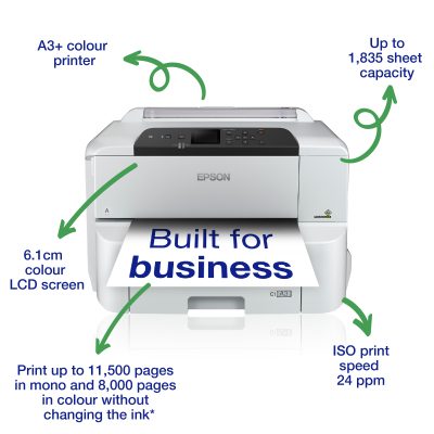 מדפסת ‏צבעונית אפסון Epson WorkForce Pro WF-C8190DW A3