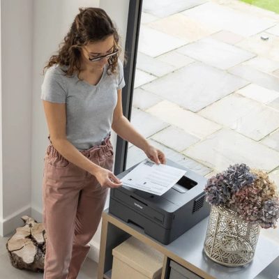 מדפסת ‏לייזר אלחוטית שחור לבן Brother HL-L2400DW