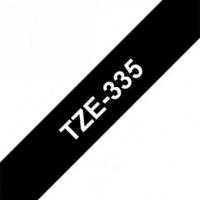 קלטת לבן על שחור 12 מ"מ מקורי Brother TZE335  למינציה דביק סטנדרטי