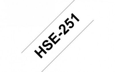 קלטת שחור על לבן 23.6 מ"מ מקורי Brother HSe251  מתכווץ בחום קלטת שחור על לבן 23.6 מ"מ מקורי Brother HSe251  מתכווץ בחום