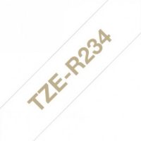 קלטת זהב על אריג לבן 12 מ"מ מקורי Brother TZER234