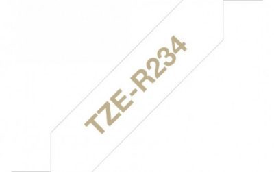 קלטת זהב על אריג לבן 12 מ"מ מקורי Brother TZER234 קלטת זהב על אריג לבן 12 מ"מ מקורי Brother TZER234