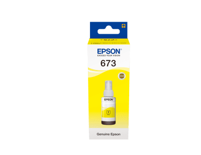 בקבוק דיו צהוב 673 מקורי 70 מ"ל Epson בקבוק דיו צהוב 673 מקורי 70 מ"ל Epson