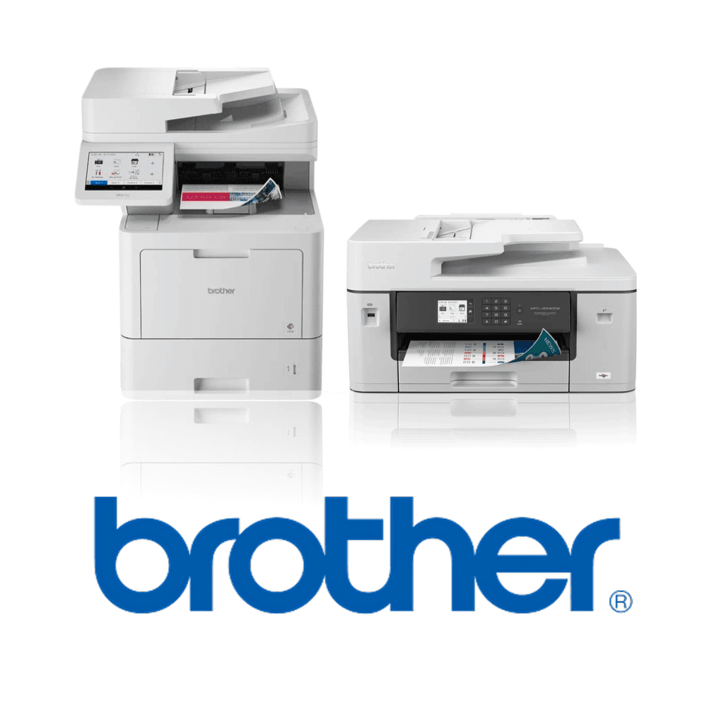 מגוון מדפסות Brother לכל צורך – מדפסות לייזר, הזרקת דיו, מדפסות צבעוניות ומדפסות משולבות עם טכנולוגיה מתקדמת לביצועים אמינים.