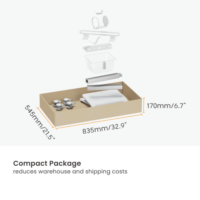 עגלה רפואית מודולרית LUMI MED06-4 עם מחזיק לפטופ נגד גניבה